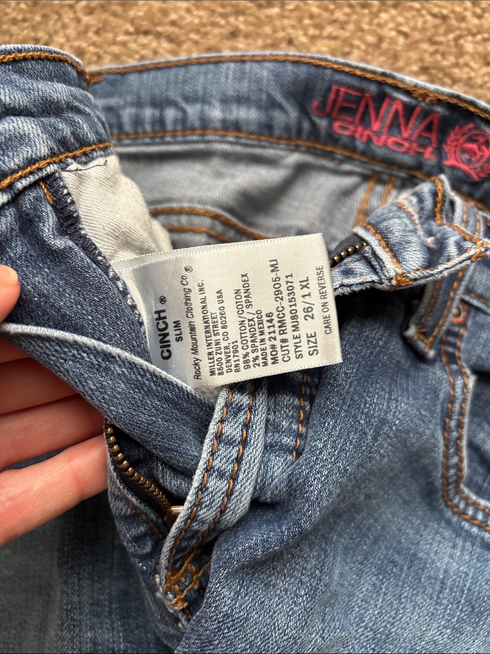 Cinch Light Blue Bootcut Jeans with Back Pocket Stitch - Picture 4 of 5